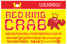 Red King Crab font