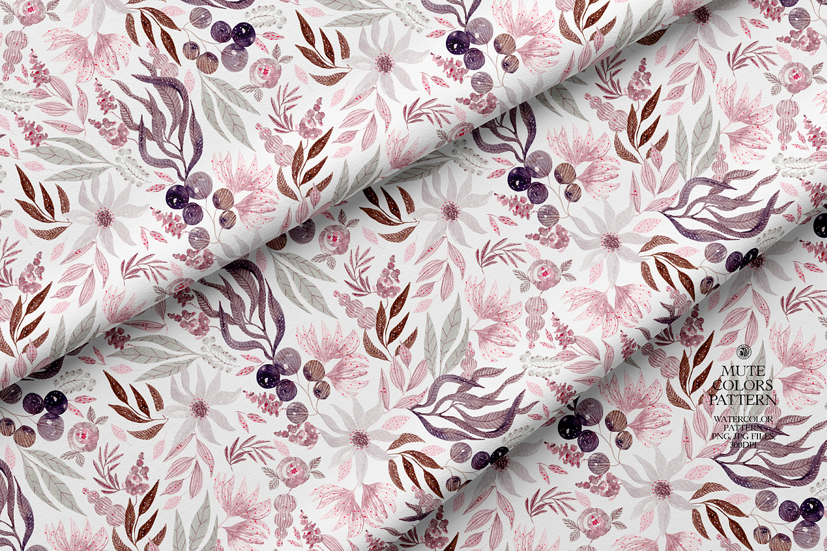 Mute Colors Watercolor Pattern, a Pattern Graphic by Webvilla Studio (Photo 3 of 6)