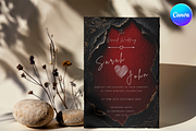 Red Torn Paper Wedding Invitation, an Invitation Template by InvitingStorys (Thumbnail 2 of 12)