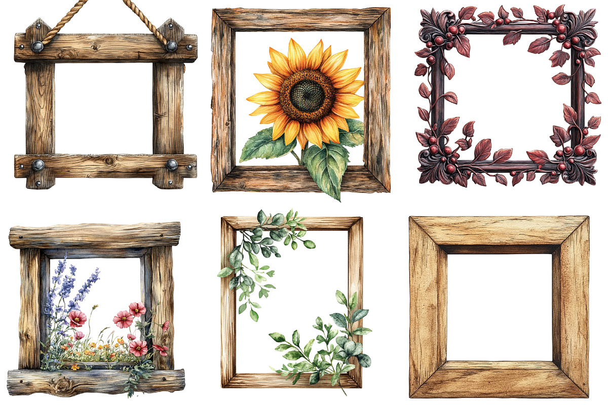 Wooden Frame Sublimation Clipart, an Illustration by Designworld (Photo 5 of 6)