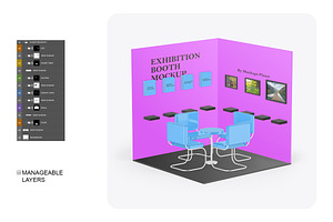 Glossy Exhibition Booth Mockup