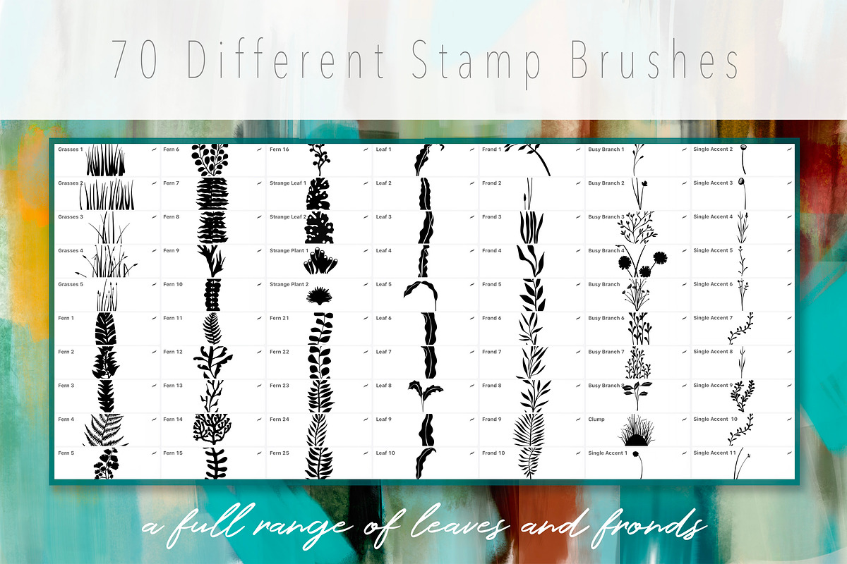 Leafy Fronds Brush Set, a Brush Add-On by DeloresArt (Photo 2 of 12)