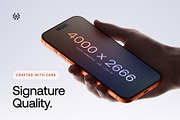 24 iPhone 17 Pro in Hand Mockups, an iPhone Mockup by Asylab (Thumbnail 5 of 107)