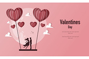 Valentines day background design set, a Decorative Illustration by foxndeer (Thumbnail 2 of 4)