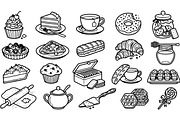 Vintage Bakery Treats Clipart Set, an Illustration by designvectx (Thumbnail 3 of 3)