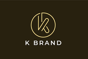 Minimalist Letter K Circle Logo