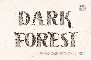 Dark Forest Uppercase Font, a Font by saturday.sketch