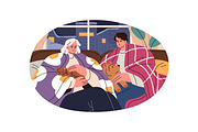 People freezing at home set, a Person Illustration by PaperTrident (Thumbnail 2 of 7)
