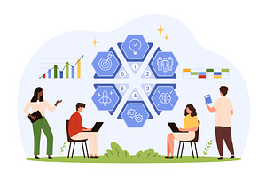 Business Strategy and Planning, a Person Illustration by Flashvector