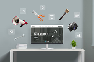 Web Design Toolset Mockup