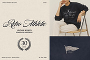 Retro Athletic Logo Kit - EPS, PSD, a Branding & Logo Template by Orca Design (Thumbnail 1 of 13)