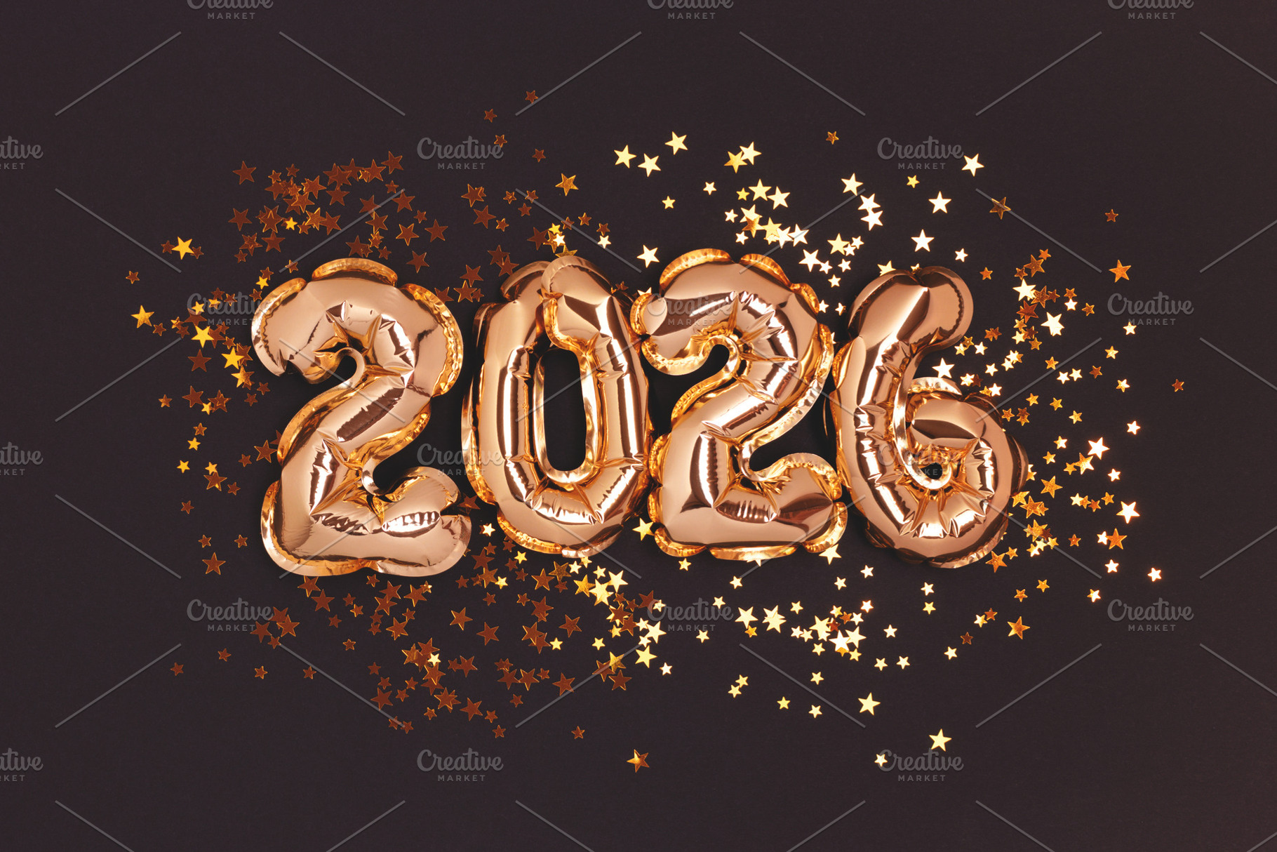 New 2026 Year. Golden foil numbers., a Holiday Photo by rorygez fresh