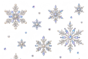 Iridescent Snowflakes PNG