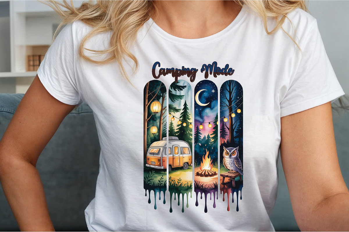 Camping Mode Brushstroke Sublimation, an Illustration by Sublimation Artist (Photo 5 of 9)