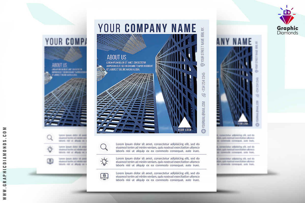 Corporate Flyer PSD, a Flyer Template by GraphicDiamonds (Photo 1 of 6)