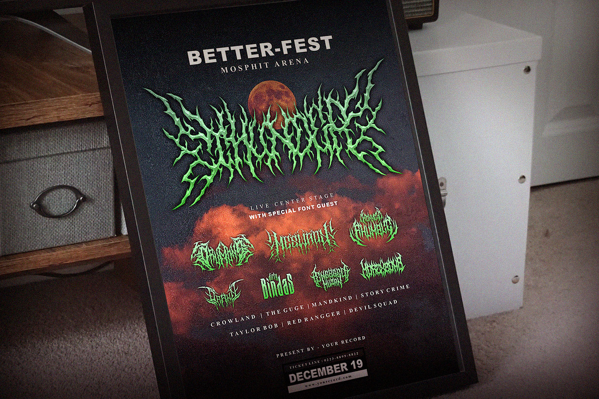 Mad Revenge | Metal Font preview 7
