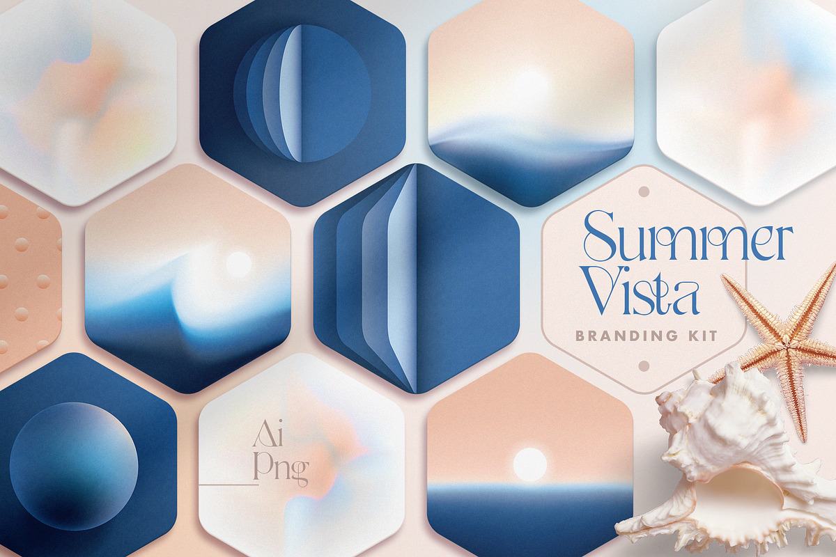 Summer Vista - Nautical Branding Kit, a Pattern Graphic by Polar Vectors (Photo 1 of 21)