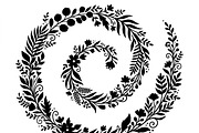 50 Elegant Floral Leaf Spiral Frame, a Decorative Illustration by Amazin_art (Thumbnail 16 of 39)