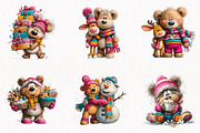 Whimsical Christmas Teddy Bear, a Seasonal Illustration by fashionaddict (Thumbnail 3 of 7)