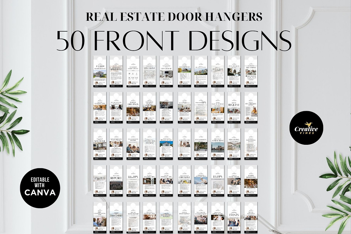 Real Estate Door Hanger Bundle Canva, a Marketing Template by CreativeVinesStore (Photo 3 of 6)
