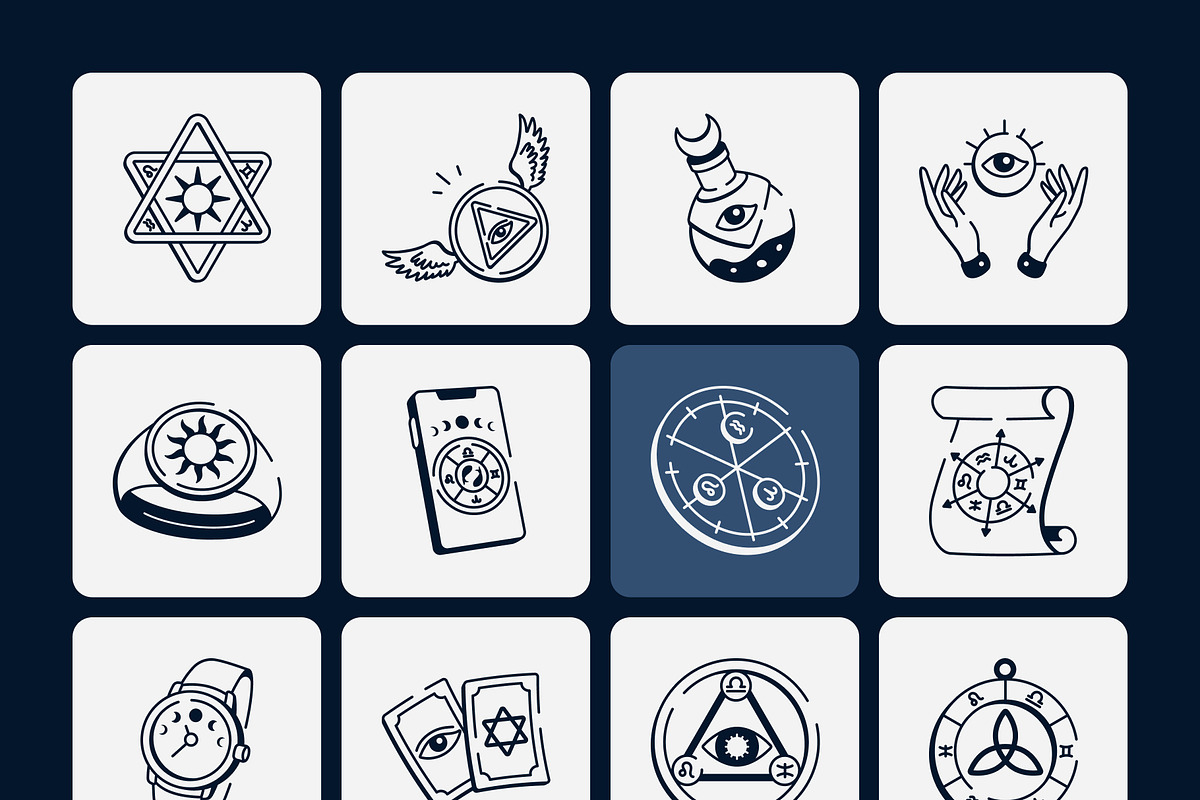 Zodiac Drawing Art Set, an Outline Icon by Vectors Market (Photo 8 of 8)