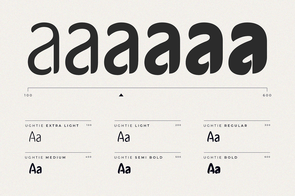 Ughtie – Elegant Sans Family Font, a Sans Serif Font by Krismagraph (Photo 3 of 12)