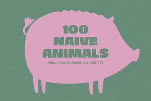 100 Naive Animal Silhouettes, an Animal Illustration by Veyla