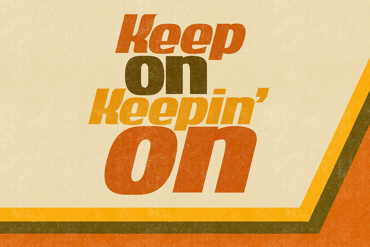 Stepside | Retro Display Font, a Sans Serif Font by StudioWorks (Photo 7 of 10)