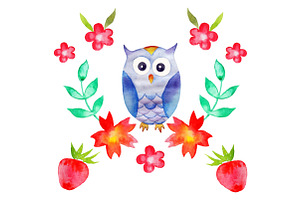 Cute Watercolor Owls Pack