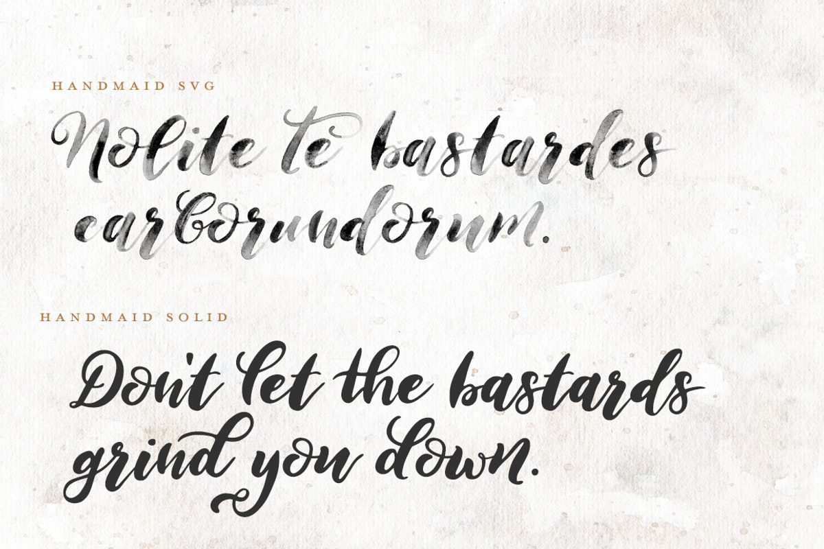Handmaid SVG + Solid Font preview 5
