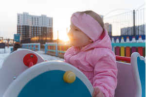 Child enjoys outdoor playground at, a Nature Photo by darksoul72