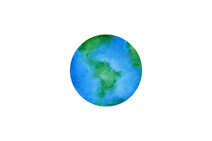 Watercolor Planet, Universe Clipart