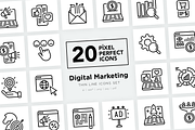 Digital Marketing Pixel Perfect Icon, an Outline Icon by Alex Blogoodf (Thumbnail 1 of 10)