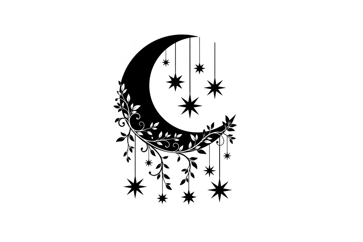Moon Hanging Silhouette Bundle, an Illustration by Gaye Art (Photo 12 of 31)