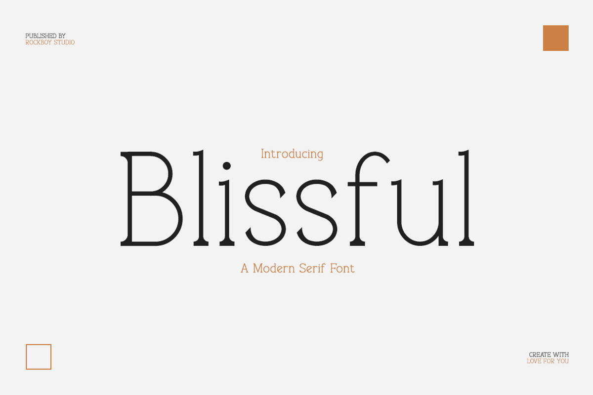 Blissful - Modern Stylish, a Serif Font by RockboyStd (Photo 1 of 12)