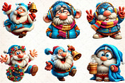 Christmas Funny Santa Clipart, an Illustration by DreamCafeArt (Thumbnail 3 of 8)