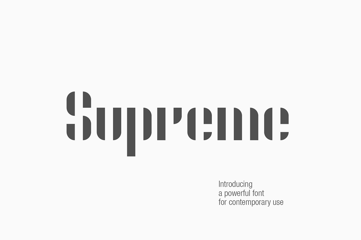 Supreme | A Clean Contemporary Font