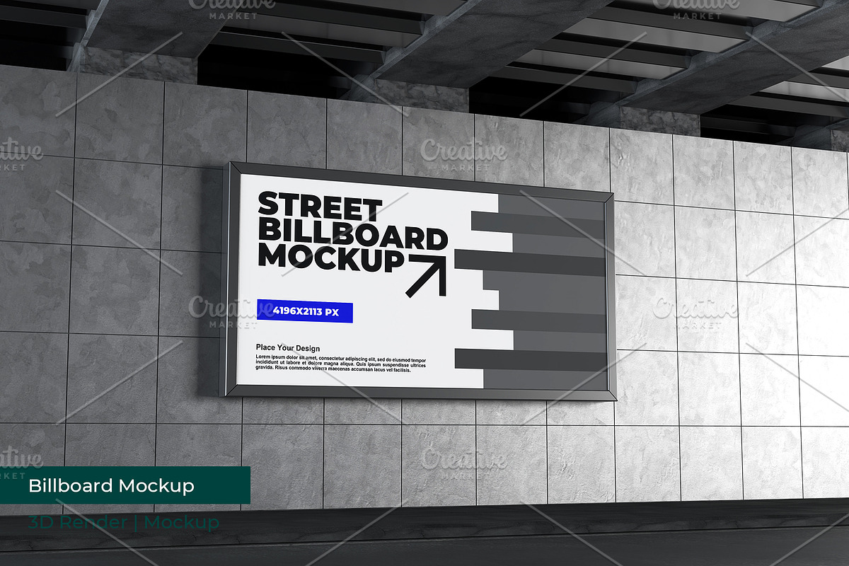 Billboard Mockup | 3D Rendering, an Advertising Mockup by mrfauzi (Photo 7 of 11)