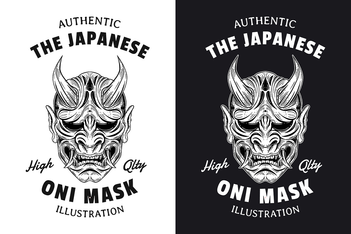 15 Set Japanese Demon Mask Skull, an Illustration by Morspective (Photo 5 of 17)