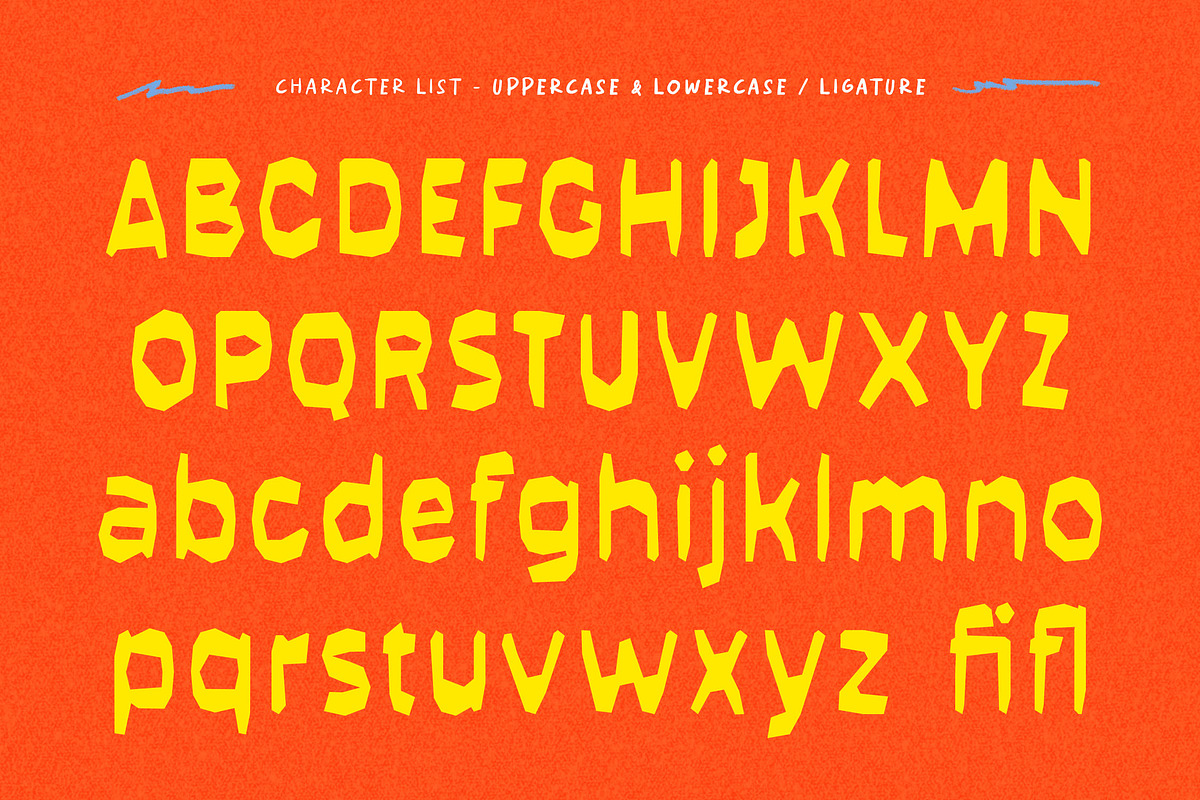 Auhsome - Papercut Craft Font, a Sans Serif Font by Typia Nesia (Photo 2 of 14)