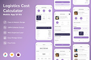 Logistics Cost Calculator App UI Kit, an UI Kit Template by Betush (Thumbnail 1 of 2)