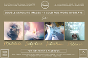 SALE! DOUBLE-EXP & GOLD WORDS SET 1, a Social Media Template by Illumineer Media & Design (Thumbnail 1 of 6)