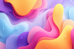 Pastel layered fluid abstract background, an Abstract Photo by AlyaAnd