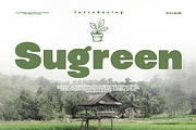 Sugreen – Organic Display Font, a Sans Serif Font by cocodesign (Thumbnail 1 of 9)
