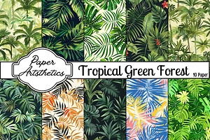 Tropical Leaves Seamless Pattern