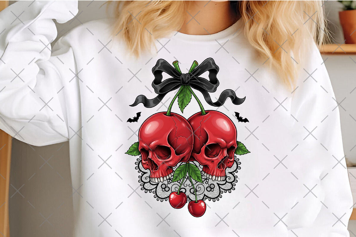 Spooky Cherry Halloween Bow PNG, an Illustration by Craft Nest (Photo 3 of 6)