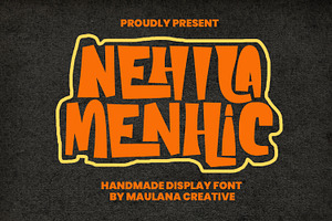 Nehila Menhic Handmade Display Font, a Sans Serif Font by Maulana Creative