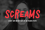 Woman Screams - Horror Font, a Handwritten Font by QR Design Studio (Thumbnail 2 of 8)