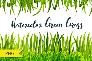 Watercolor Green Grass