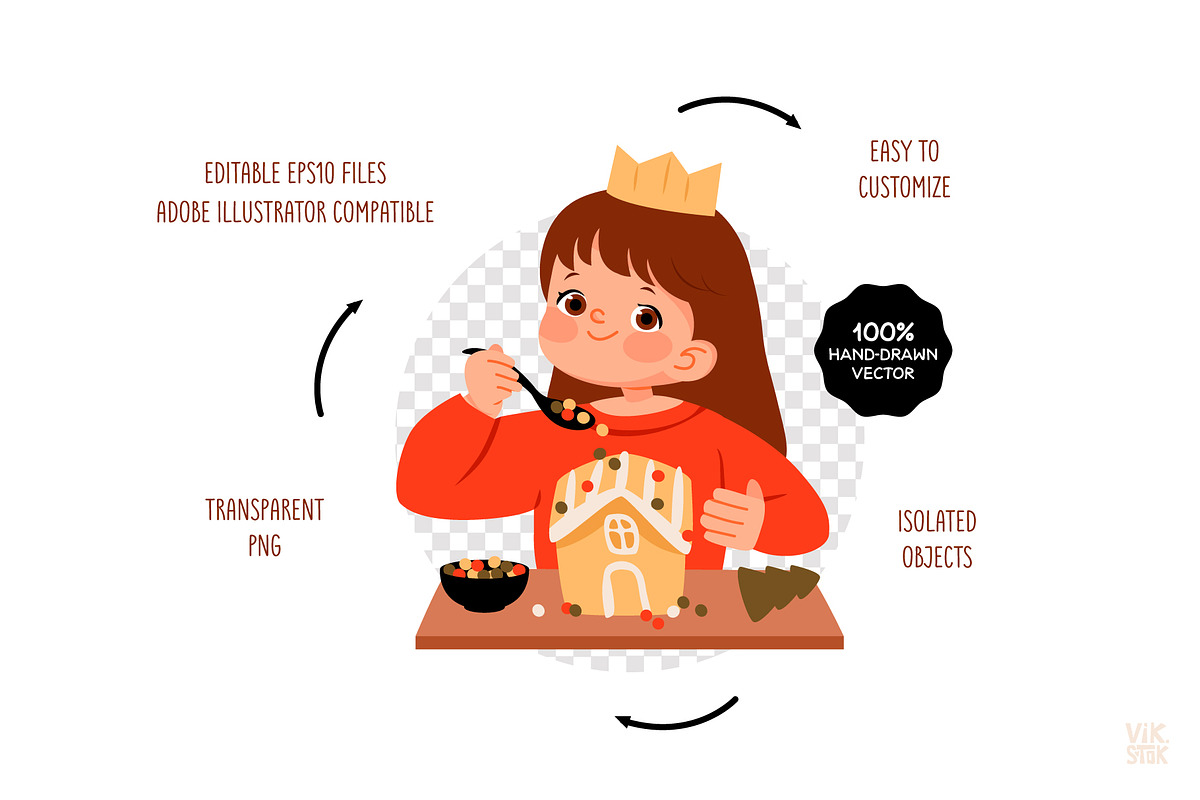 Christmas Kids Clipart, a Person Illustration by vik.stock (Photo 3 of 5)